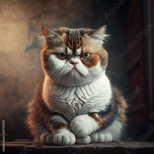 angry cats, animal, pet, cynical face, generate ai