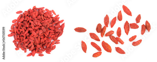Fotografie Dried goji berries Isolated on white background