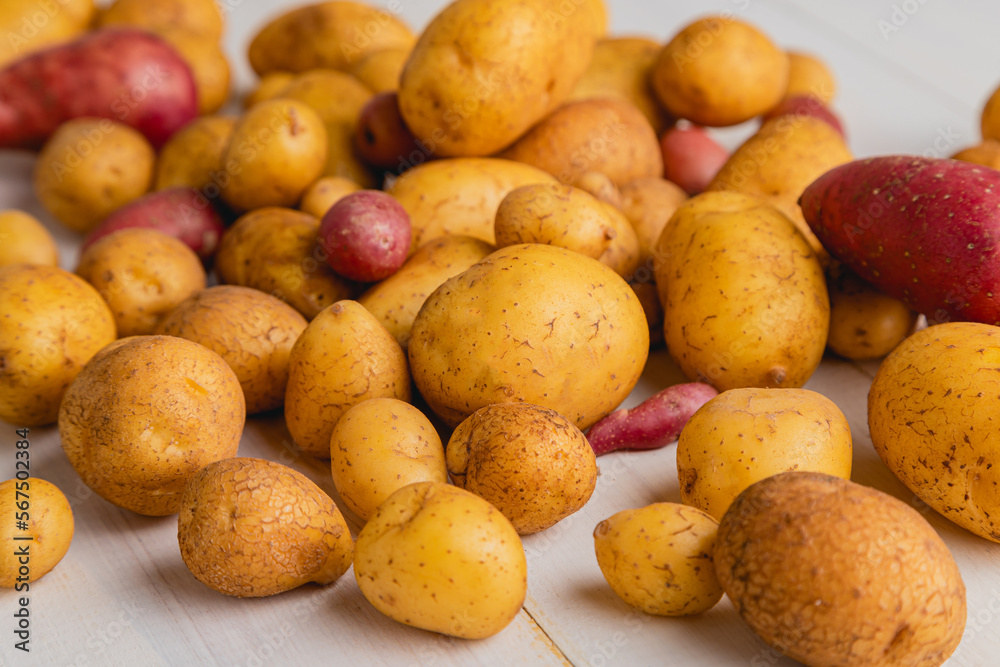 Close up of local potatoes Close up of local potatoes