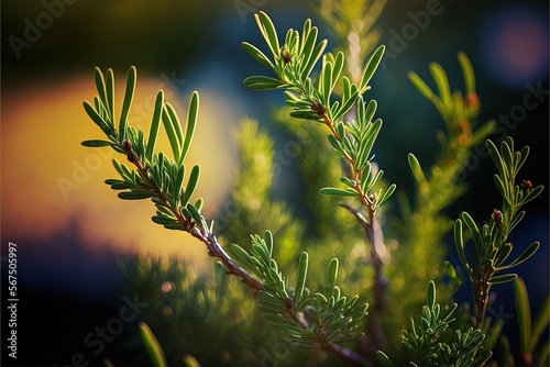  a close up of a tree branch with a blurry background of the leaves and branches in the foreground, with a blurry background of a blurry background of a.  generative ai