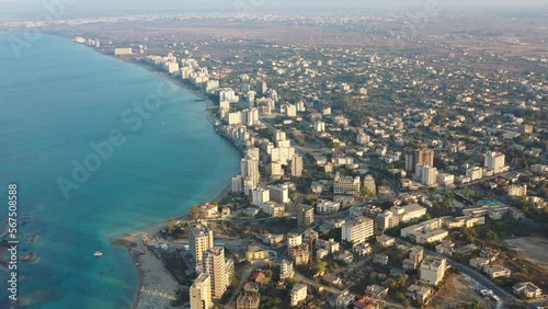 Closed Maras, Cyprus, day time aerial view, oe01 photo