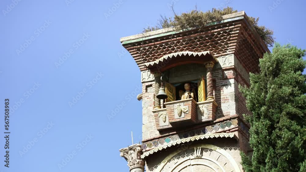 Theatre Clock Tower, Tbilisi clock tower bell, Georgia. Tourism landmark in Tbilisi old town, travel destination. Theatre Clock Tower, Tbilisi clock tower bell, Georgia. Tourism landmark in Tbilisi old town, travel destination.