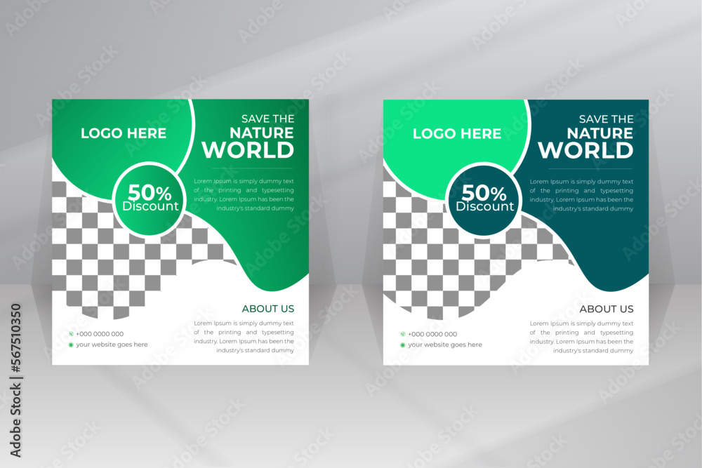 Nature, Environment Social Media Post Template, Web Banner, Square Flyer, Poster Template Nature, Environment Social Media Post Template, Web Banner, Square Flyer, Poster Template