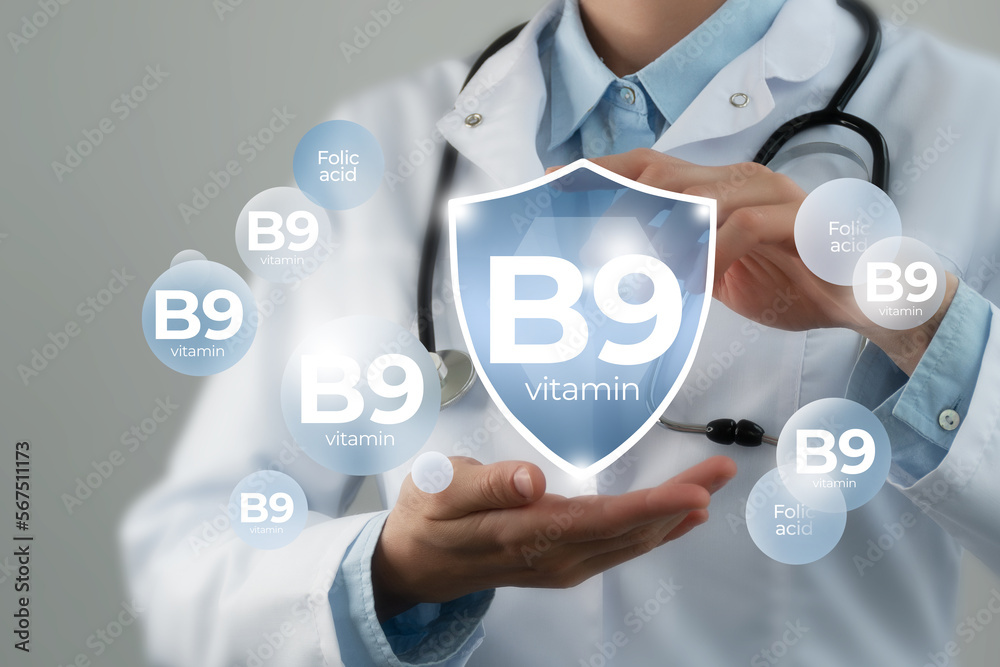 Molecular Model Of Vitamin B9 Shield In Doctor S Hands With Vitamin B9   1000 F 567511173 Lx1aJp03sLKctzVmKUpn9dxeKiBxFJ6y 