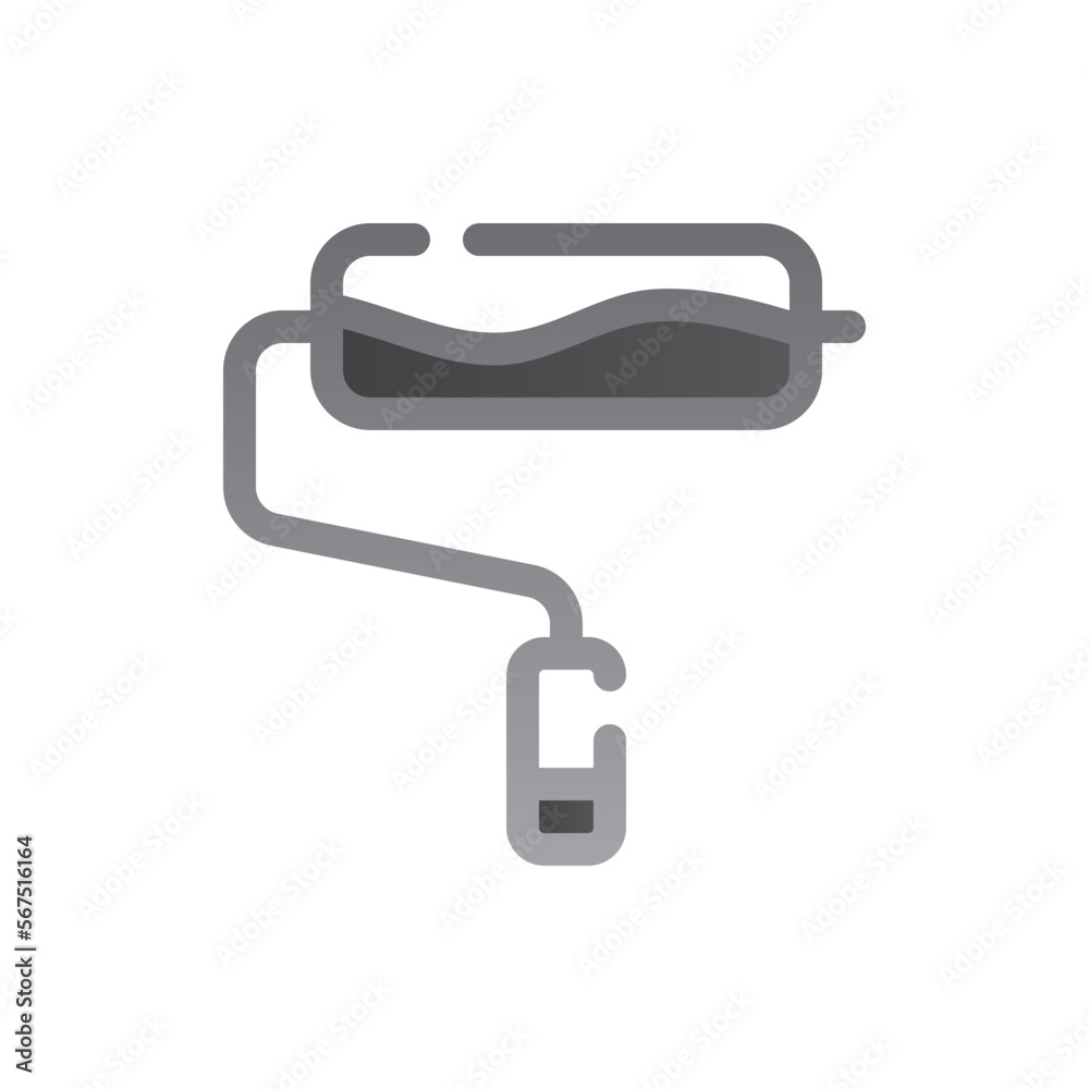 paint roll two tone gradient icon paint roll two tone gradient icon