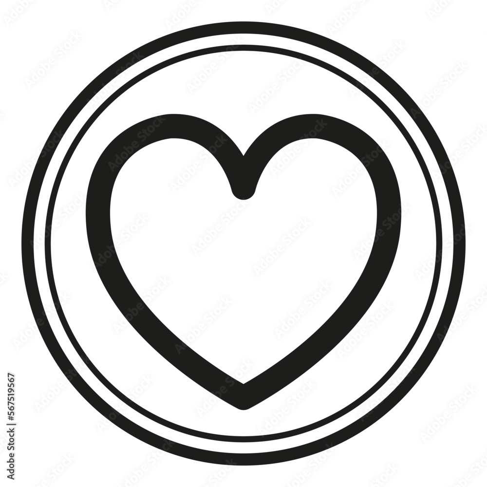Heart icon. Isolated on white background. Love symbol. Vector EPS.