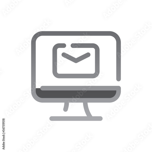 message two tone gradient icon