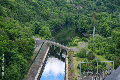 View from the dam on the river Eder