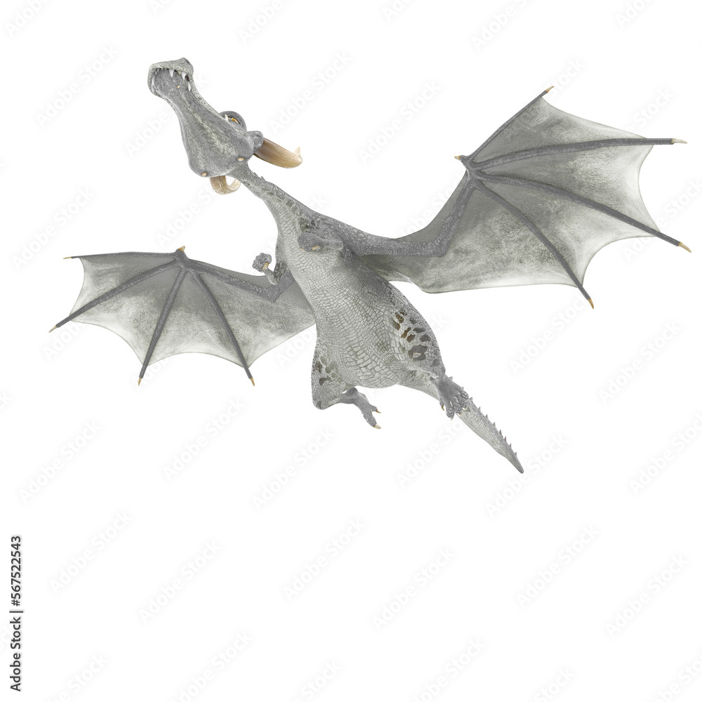 Fototapeta premium green dragon cartoon in a white background