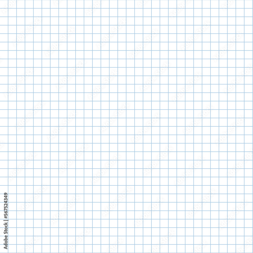 Notebook paper texture cell template. Squared blank sheet of copybook background. Flat design.	