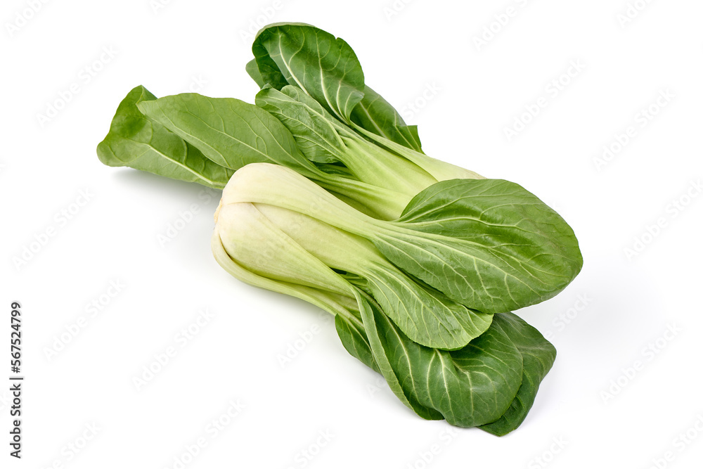 Fresh green Chinese cabbage, bok choy, pok choi or pak choi, isolated on white background. Fresh green Chinese cabbage, bok choy, pok choi or pak choi, isolated on white background.