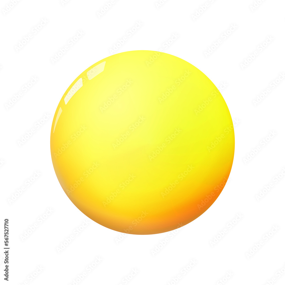 Sphere, yellow ball. Mock up of clean round the realistic object, orb icon. Design decoration round shape, geometric simple, figure circle form. Isolated.png