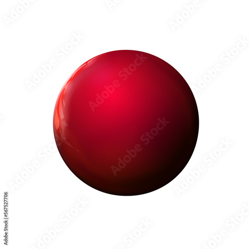 red sphere, ball. Mock up of clean round the realistic object, orb icon. Design decoration round shape, geometric simple, figure circle form. Isolated on white background, png