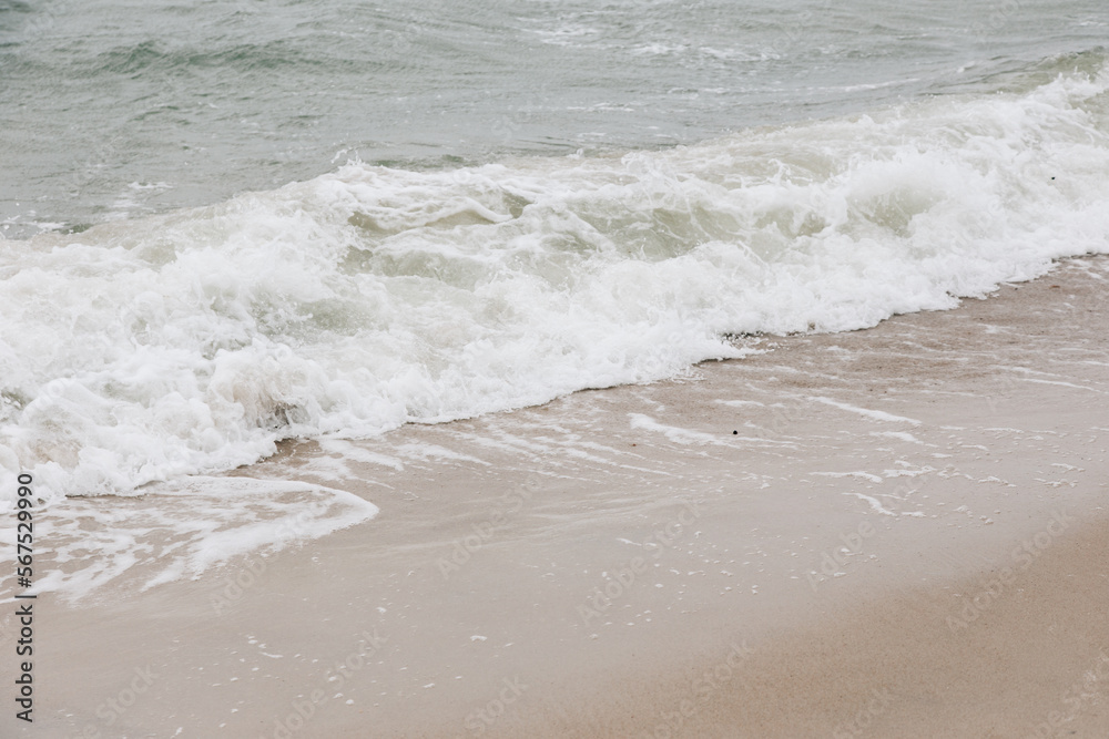 Water waves of the baltic sea in Germany