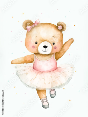 a cute bear ballerina 