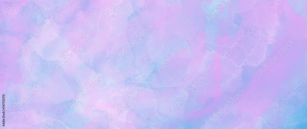 Pink and blue vector watercolor art background. Hand drawn vector texture. Hand painted watercolor texture for cards, flyer, poster, banner, and cover design. Brushstrokes and splashes. Valentines.