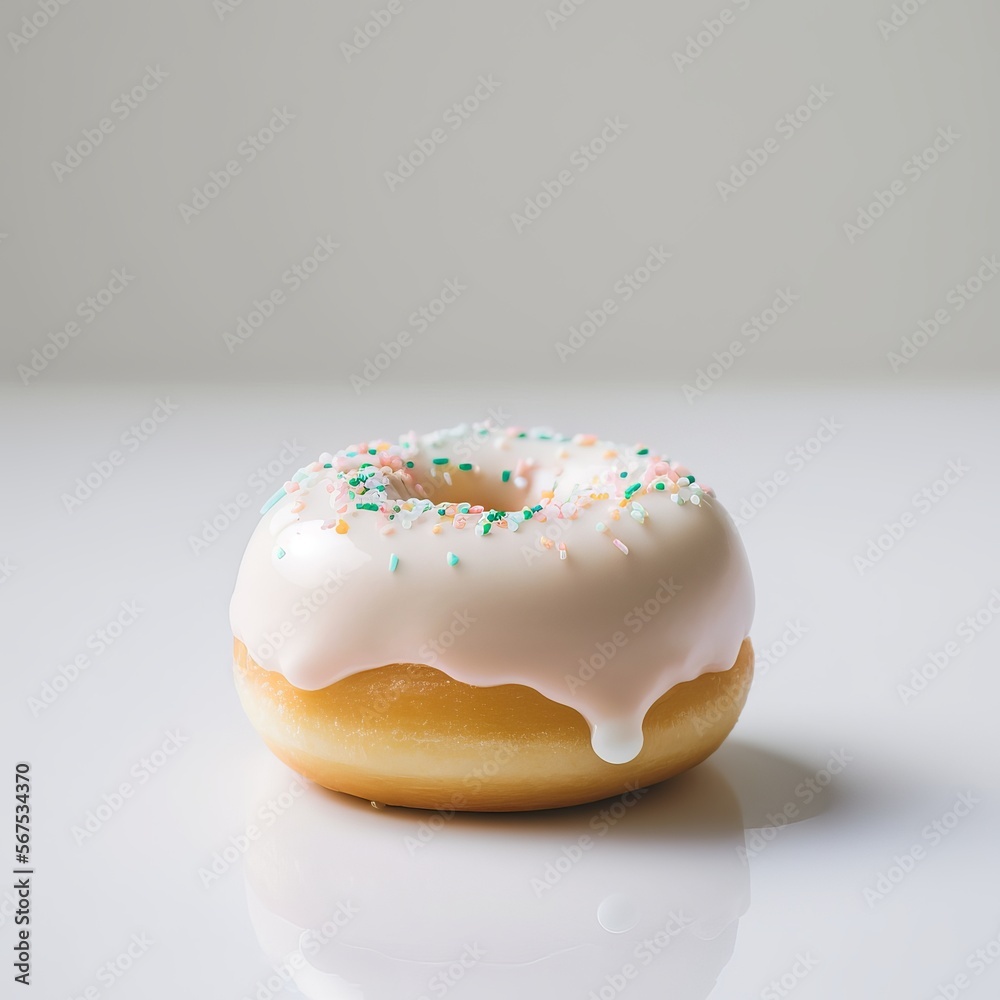 Front view tasty chocolote donut on white background Front view tasty chocolote donut on white background
