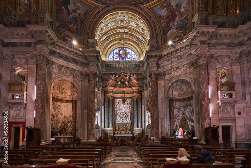 The baroque church of S. Agnese in Agone in Piazza Navona, Rome