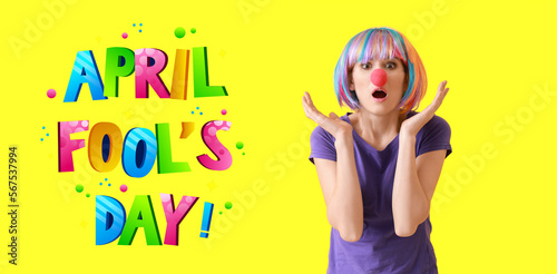 Funny woman in disguise for...