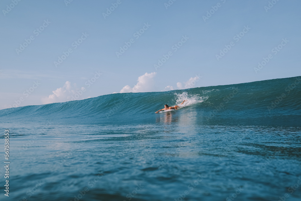 surfing on the sea