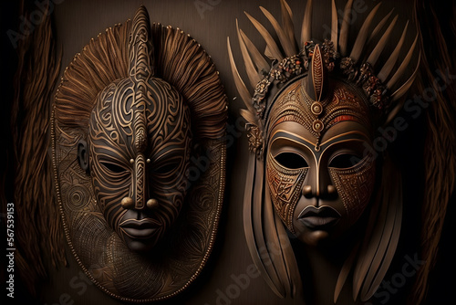 African culture Wooden african masks