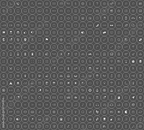 Set mit 360 Vektor Icons von hoher Qualität