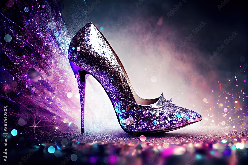 High Heels Shoes Glitter Vector Images (70)