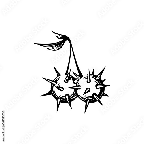 mace weapon concept vector illustration