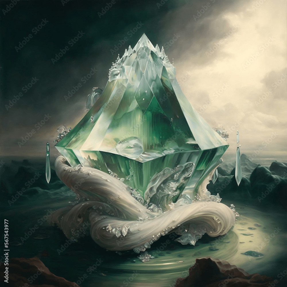 Obraz premium Green Diamond on a throne