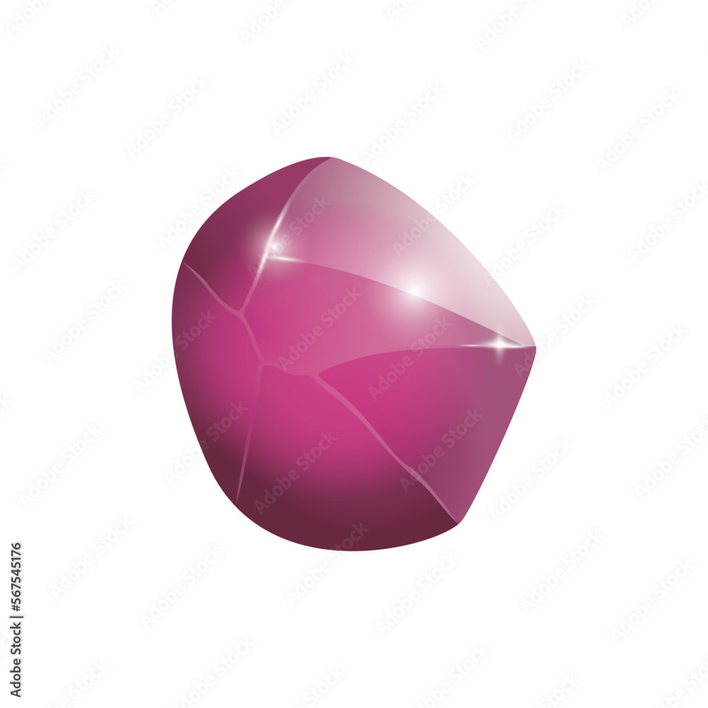 Crystal and natural mineral. Cartoon Magic Gemstone. Game asset. vector illustration Crystal and natural mineral. Cartoon Magic Gemstone. Game asset. vector illustration