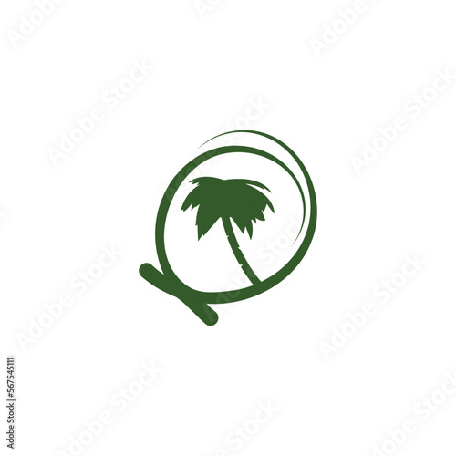 palm logo unique cicrle modern 