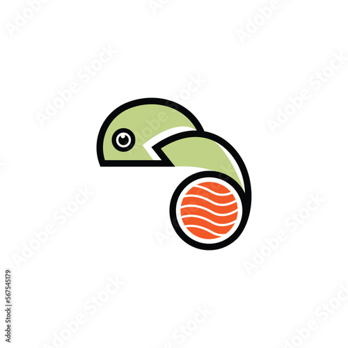 chameleon sushi logo, restaurant food