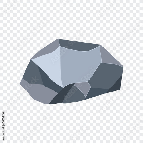 Rock boulder. Natural shape stone. vector illustration