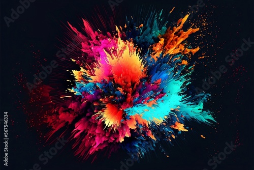 A beatiful abstrack color explosion background photo