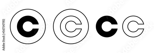 Copyright icon vector for web and mobile app. copyright sign and symbol