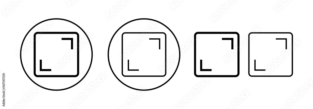 Fullscreen Icon vector for web and mobile app. Expand to full screen sign and symbol. Arrows symbol Fullscreen Icon vector for web and mobile app. Expand to full screen sign and symbol. Arrows symbol