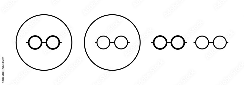 Glasses icon vector for web and mobile app. Glasses sign and symbol Glasses icon vector for web and mobile app. Glasses sign and symbol