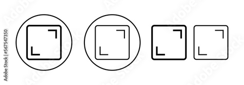 Fullscreen Icon vector for web and mobile app. Expand to full screen sign and symbol. Arrows symbol