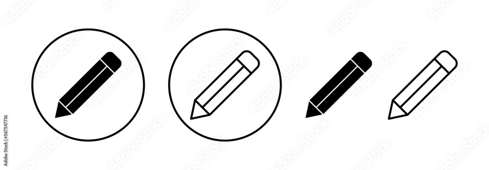 Pencil icon vector for web and mobile app. pen sign and symbol. edit icon vector Pencil icon vector for web and mobile app. pen sign and symbol. edit icon vector