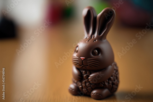 Chocolate Easter Bunny. Delicious. Tasty. Generative AI.