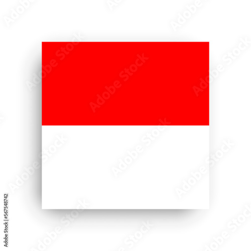 Free Download Square vector flag of Indonesia - GFXLoad