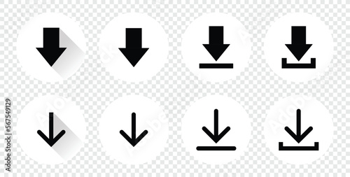 Download black icon vector. Set vector illustration.