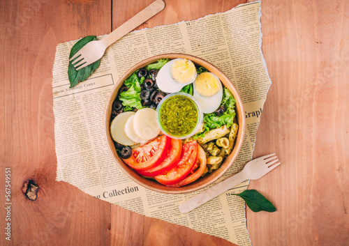 salad with boiled eggs