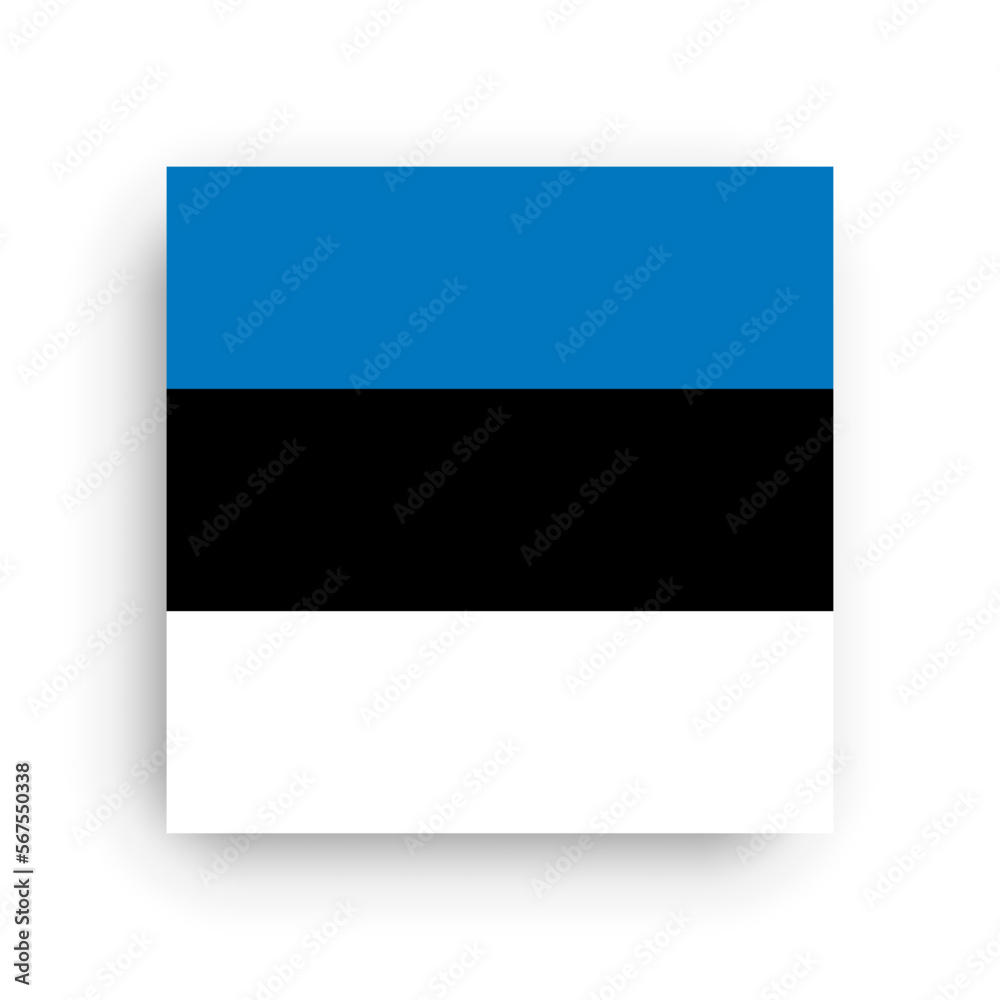 Square vector flag of Estonia