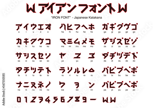 IRON FONT - Japanese alphabet katakana