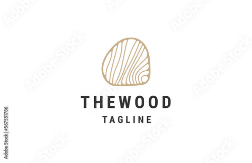 Wood logo icon design template flat vector © Kashi