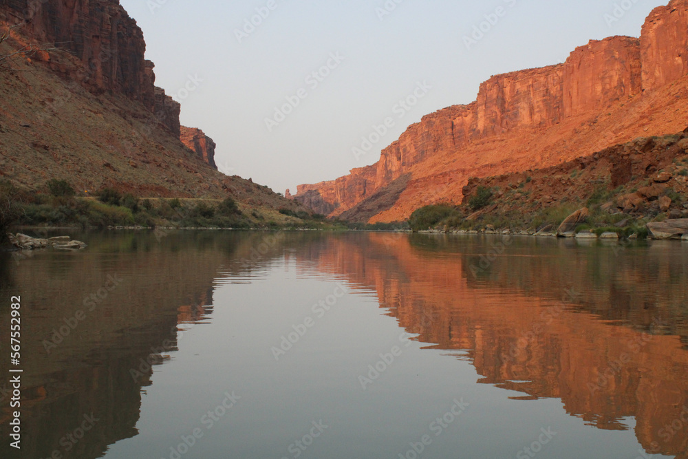 colorado river at sunset