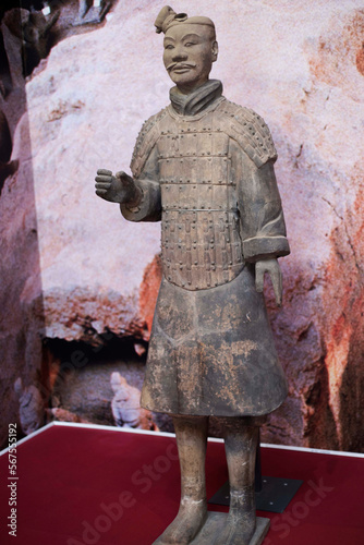 Canvas Print The Terracotta Warriors are a collection of terracotta statues depicting the warrior figures of China's Qin Dynasty emperor, Qin Shi Huang, in 210-209 BC