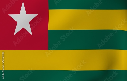 Free Download 3D Render National Flag Flapping in Wind - Togo - GFXLoad