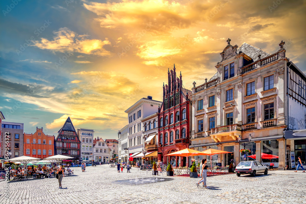 Fototapeta premium Altstadt, Minden, Deutschland 